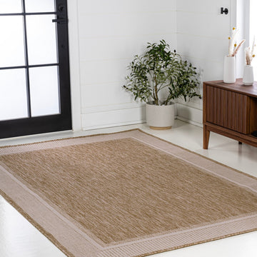 Hali Coastal Casual Wide Stripe Border Area Rug
